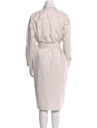 Max Mara Striped Midi Length Dress