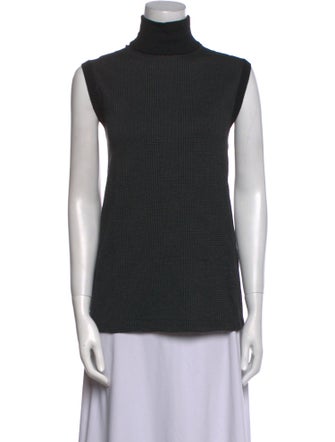 Max Mara Turtleneck Sleeveless Top