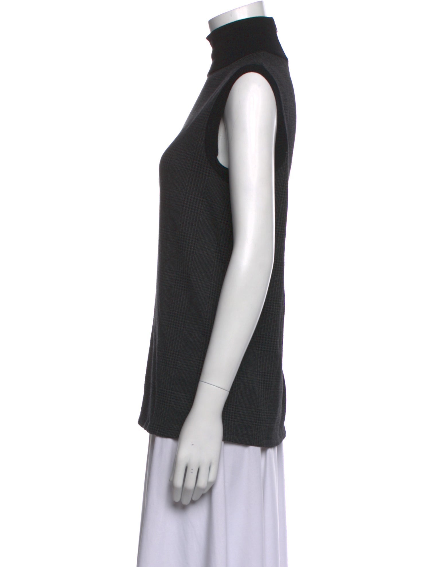 Max Mara Turtleneck Sleeveless Top