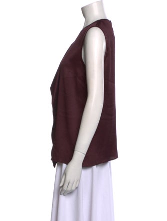 Max Mara Silk Crew Neck Top