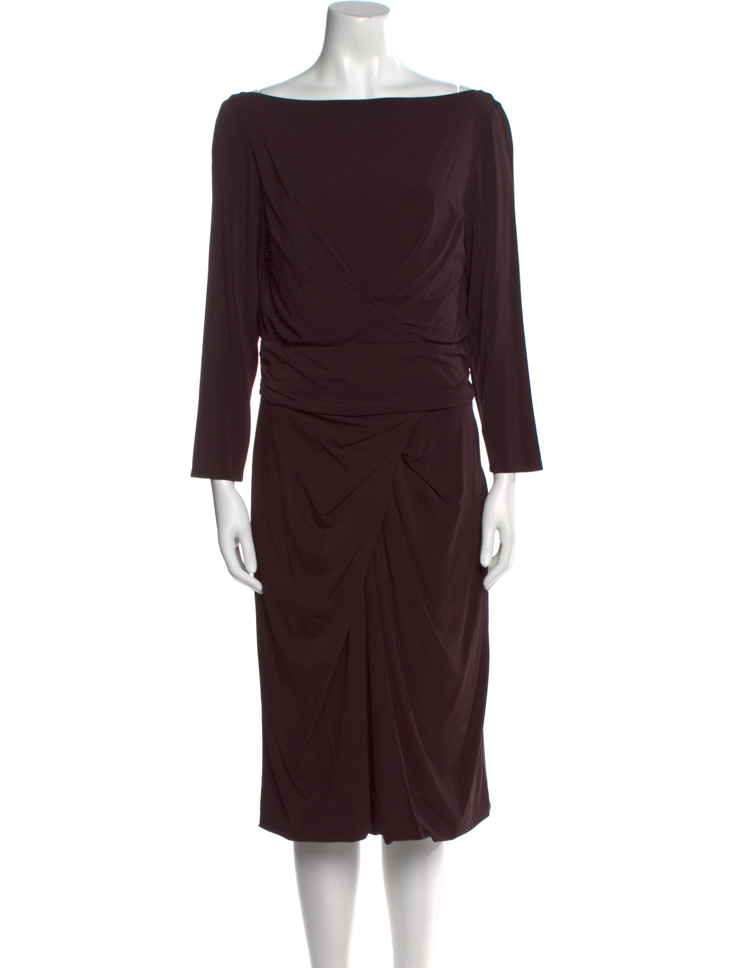 Max Mara Bateau Neckline Midi Length Dress