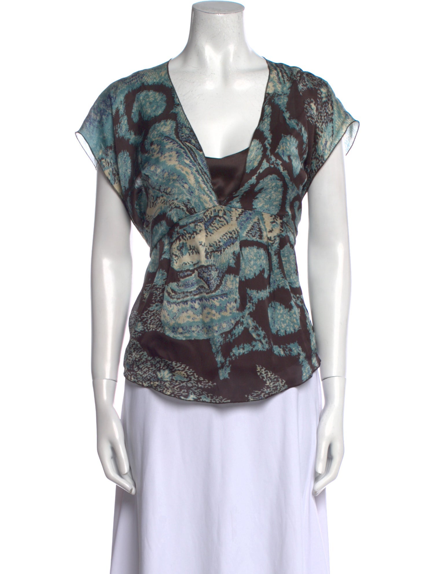 Max Mara Silk Printed T-Shirt