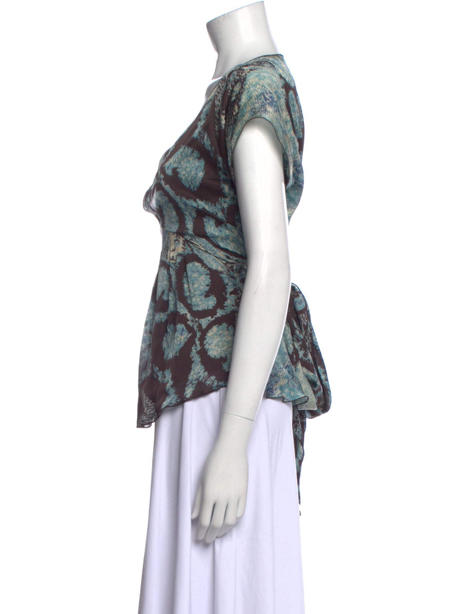 Max Mara Silk Printed T-Shirt