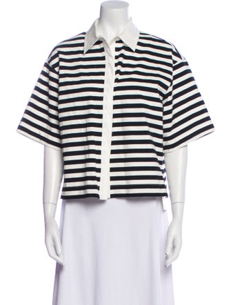 Max Mara Striped Short Sleeve Polo
