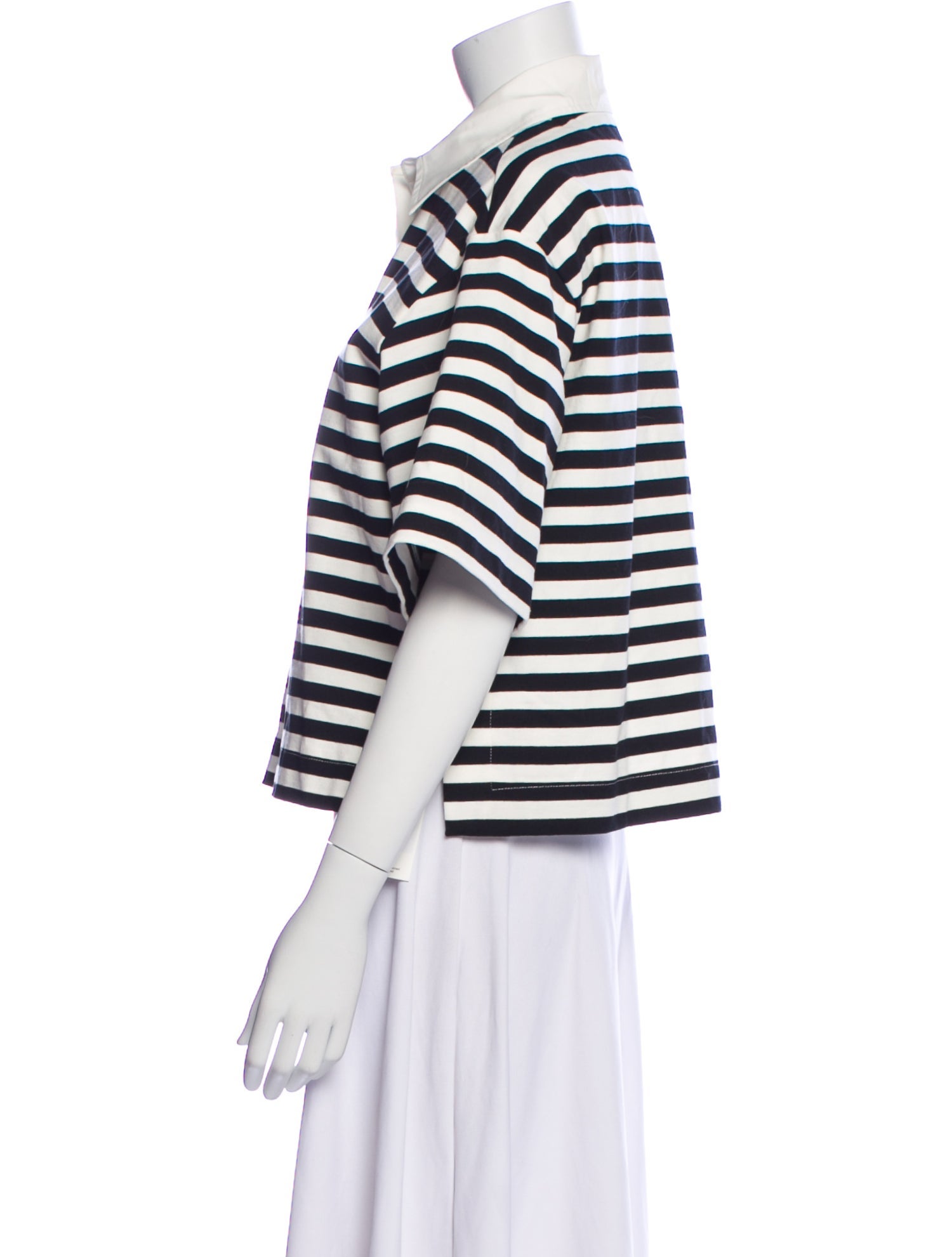 Max Mara Striped Short Sleeve Polo