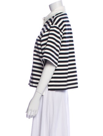 Max Mara Striped Short Sleeve Polo