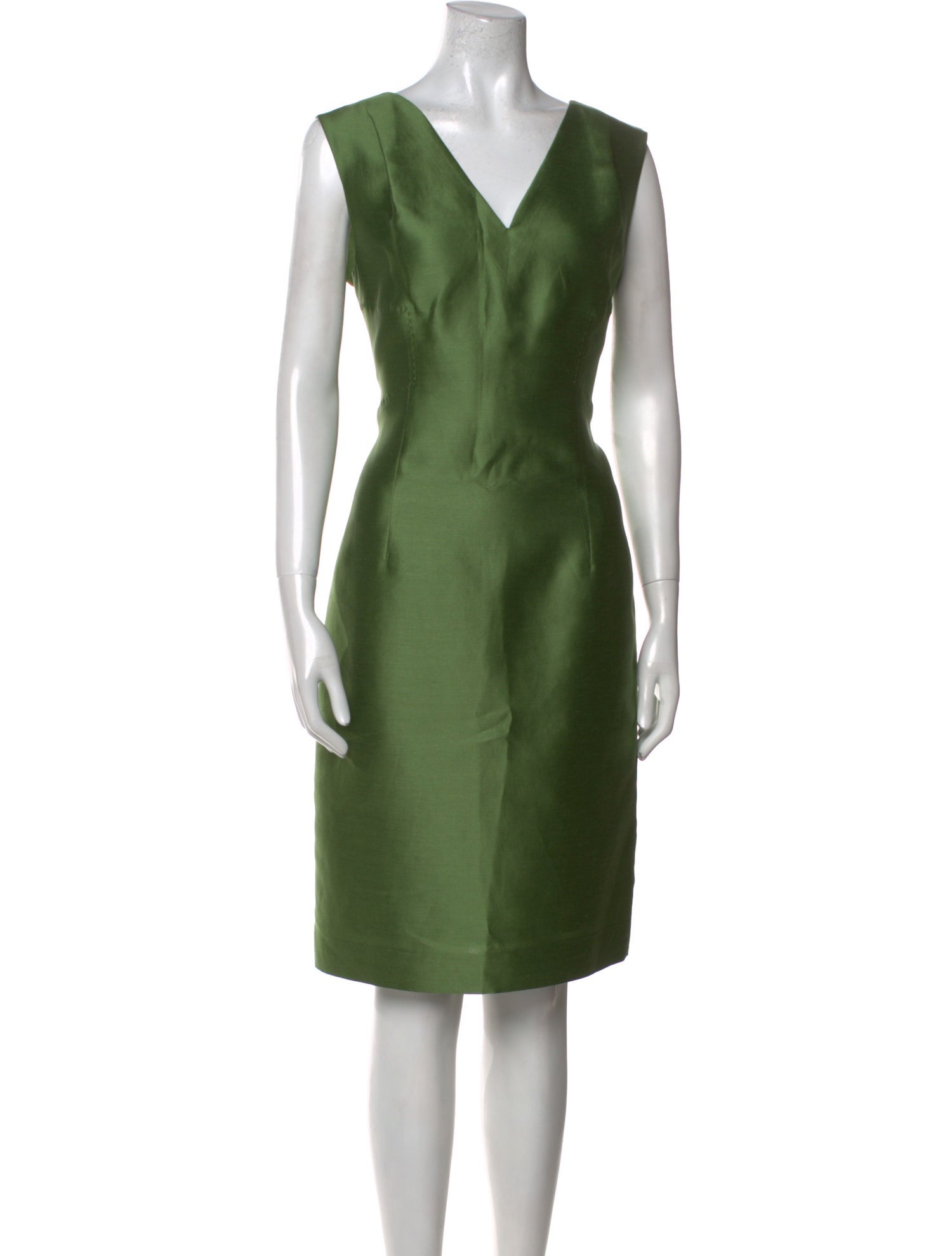 Max Mara V-Neck Knee-Length Dress