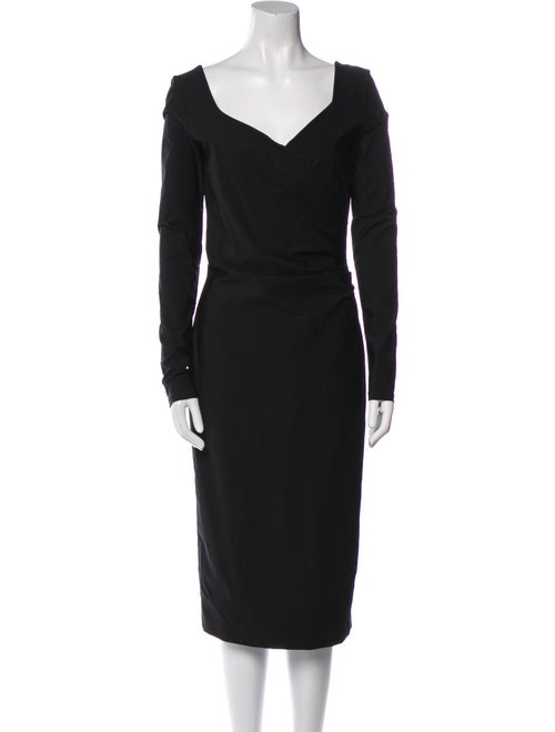 Max Mara V-Neck Midi Length Dress