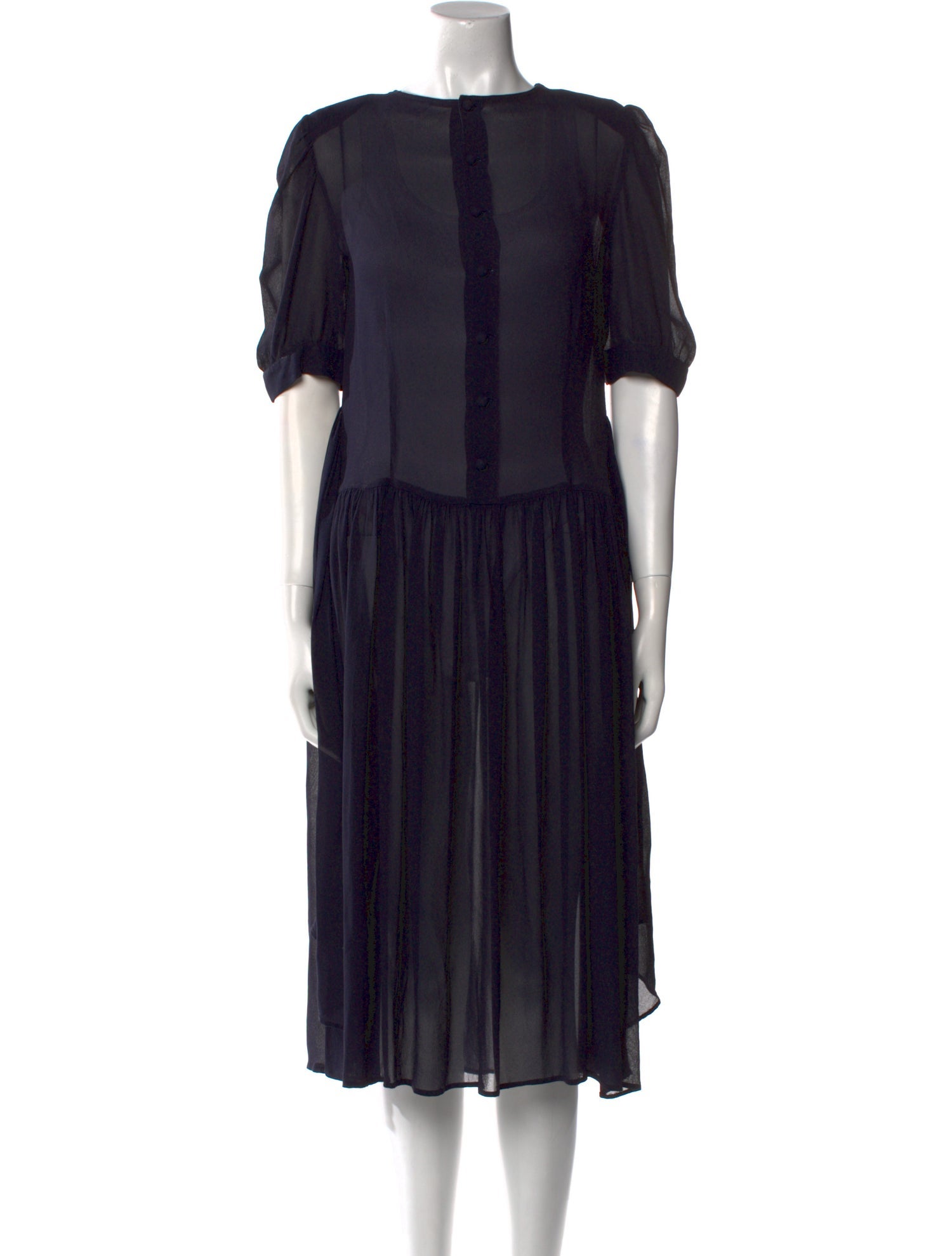 Max Mara Pianoforte Bateau Neckline Knee-Length Dress