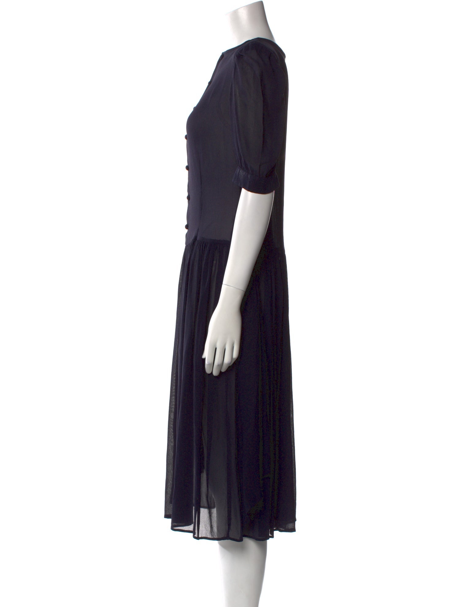 Max Mara Pianoforte Bateau Neckline Knee-Length Dress