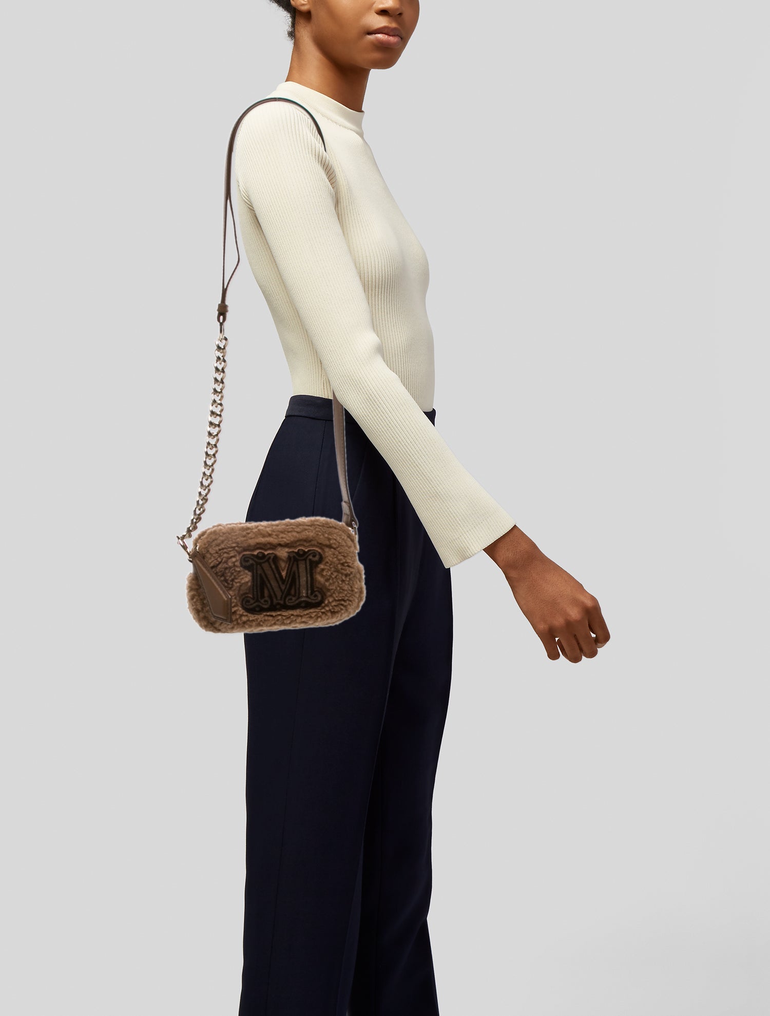Max Mara Shearling Crossbody Bag