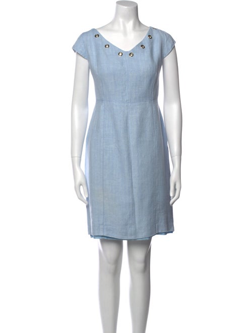 Max Mara V-Neck Mini Dress