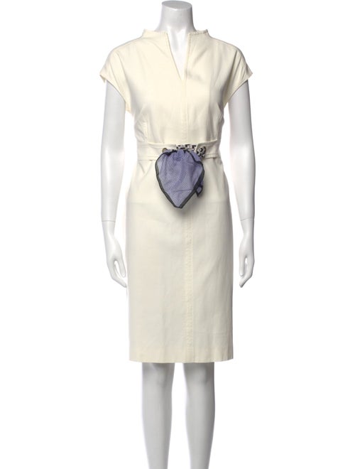 Max Mara V-Neck Knee-Length Dress