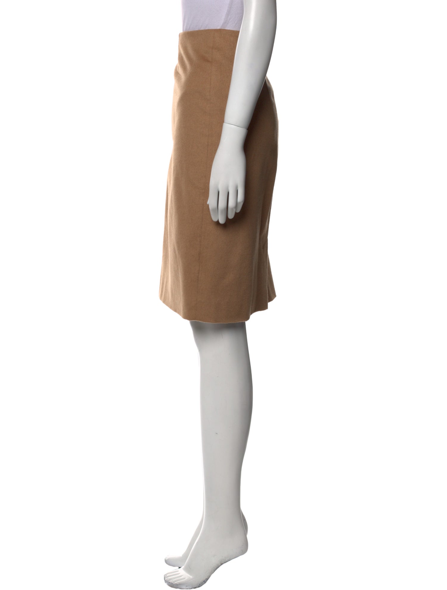 Max Mara Camel Hair Knee-Length Skirt