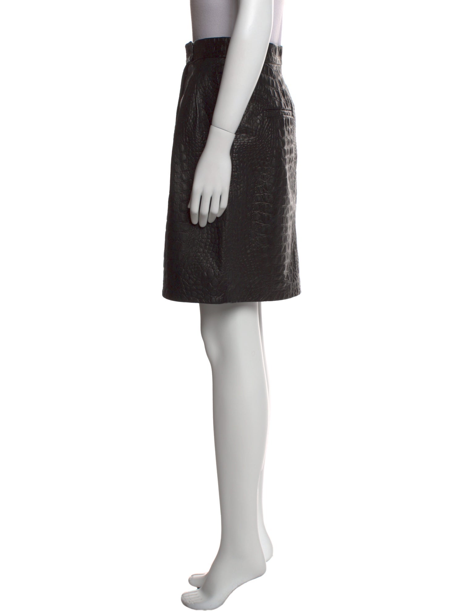 Max Mara Leather Knee-Length Skirt