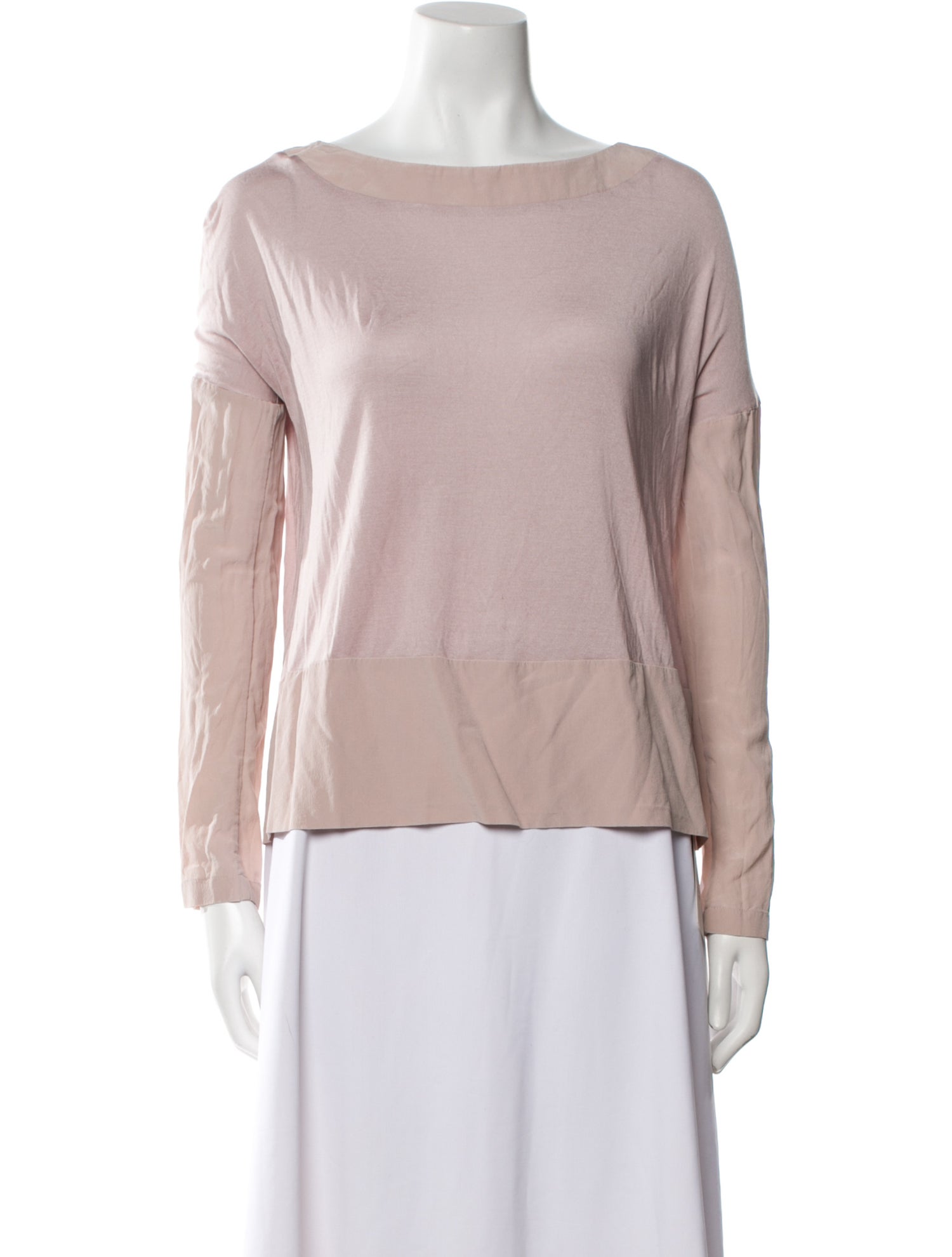 Max Mara Bateau Neckline Long Sleeve Top