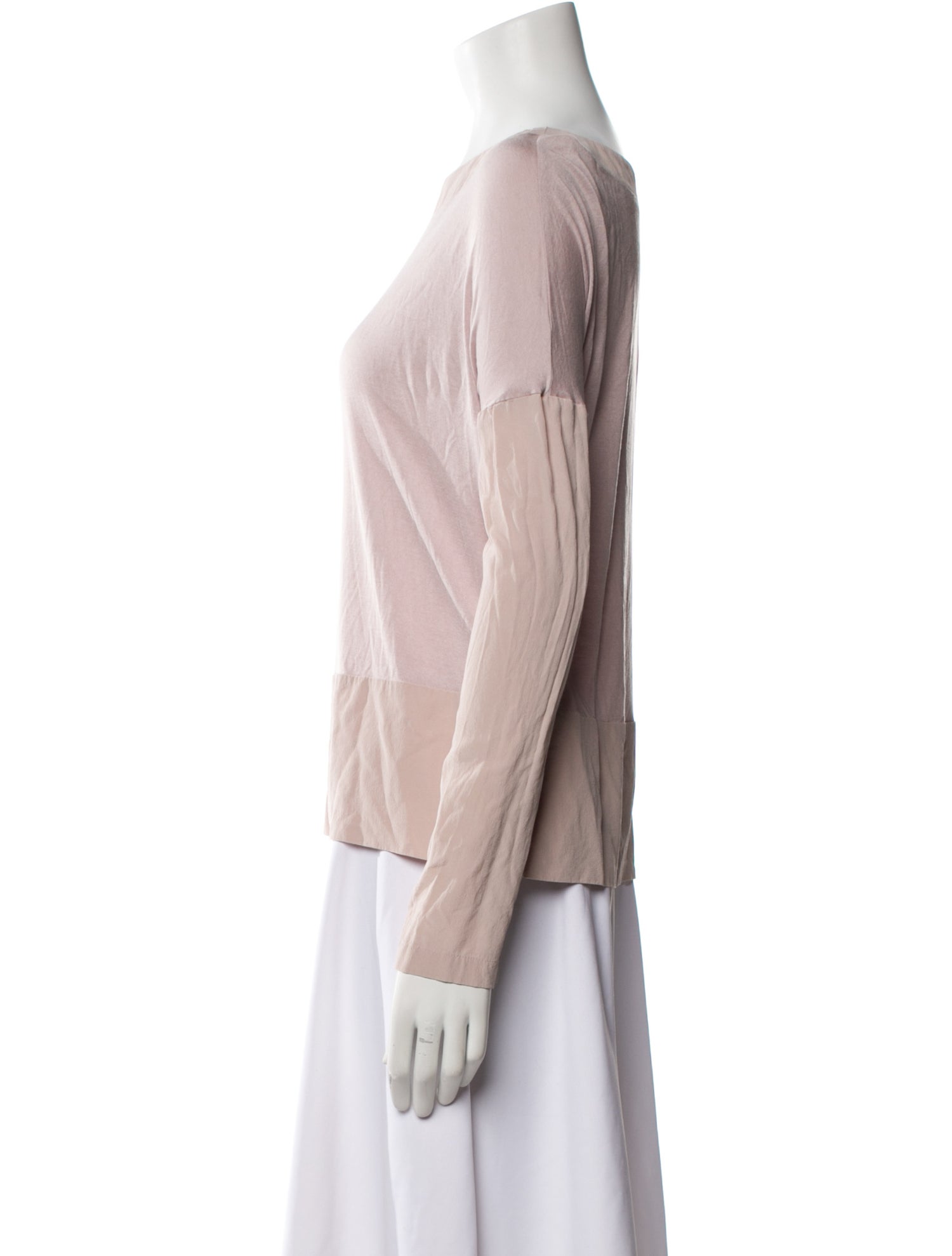 Max Mara Bateau Neckline Long Sleeve Top