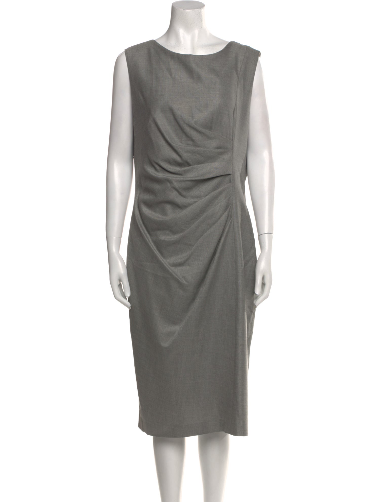 Max Mara Virgin Wool Midi Length Dress