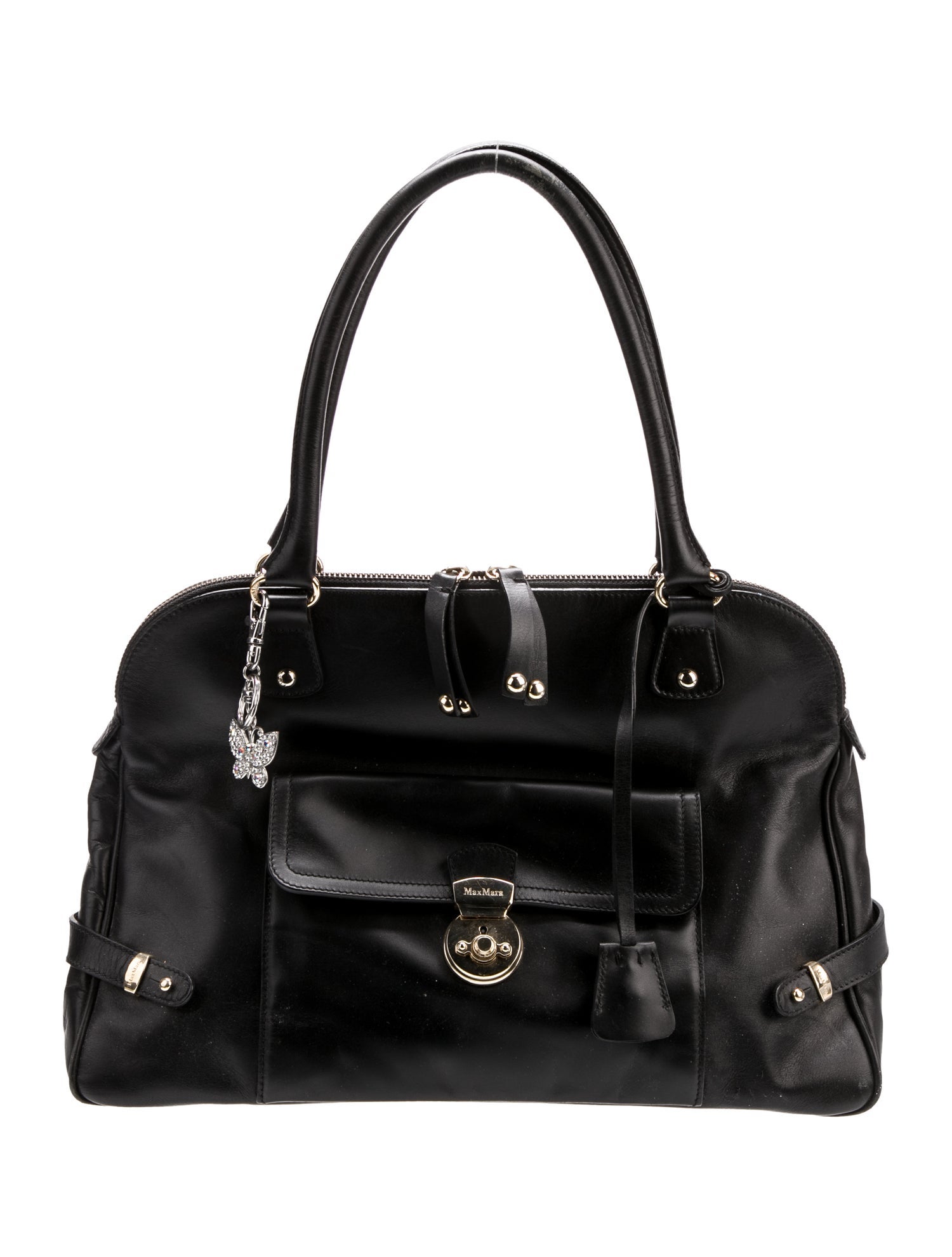 Max Mara Leather Top Handle Bag