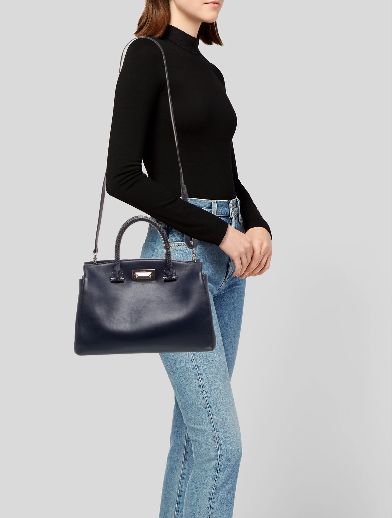 Max Mara Leather Top Handle Bag