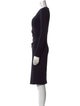 Max Mara V-Neck Knee-Length Dress