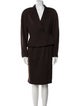 Max Mara Virgin Wool Pleated Accents Skirt Set