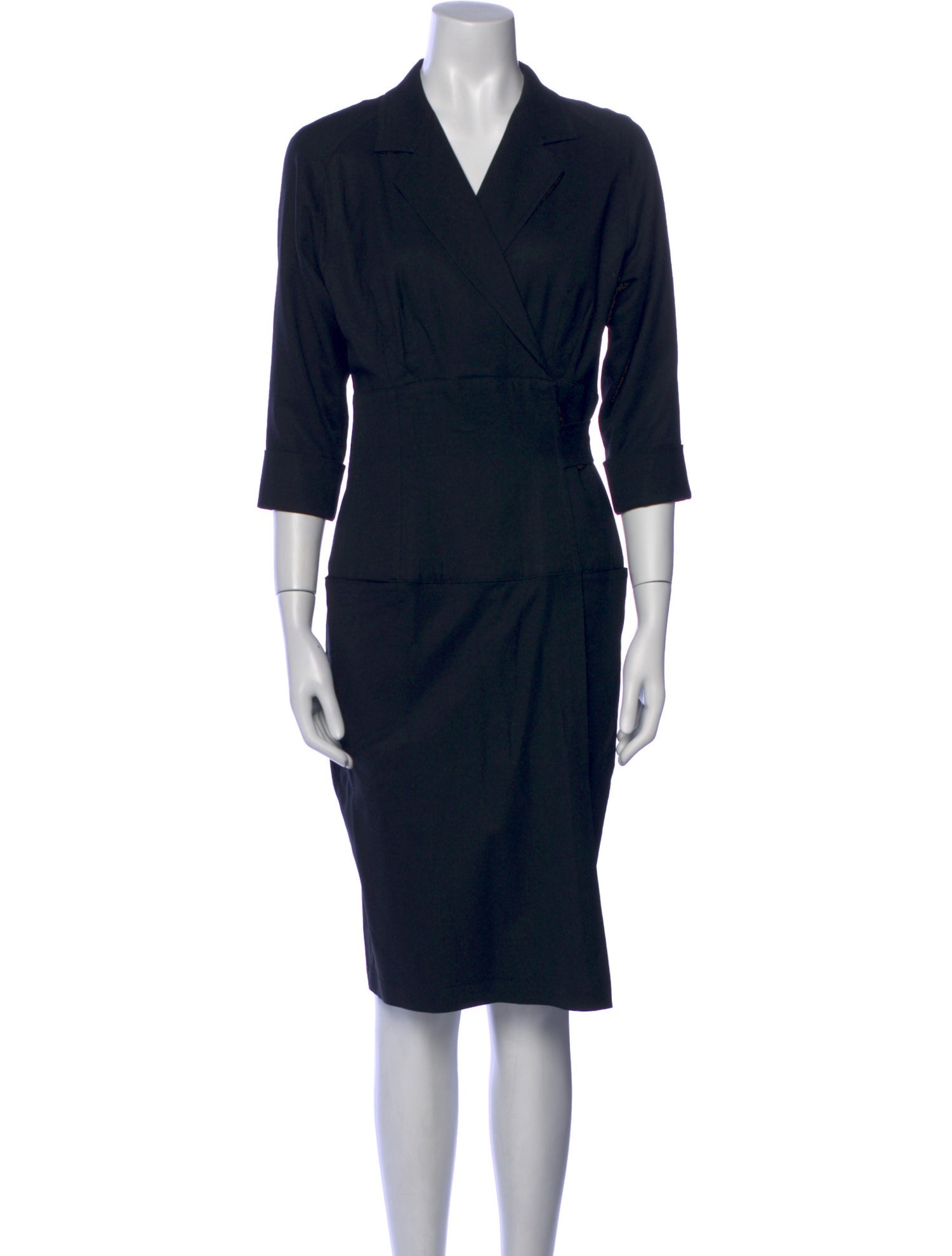 Max Mara Virgin Wool Knee-Length Dress