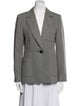 Max Mara Virgin Wool Plaid Print Blazer