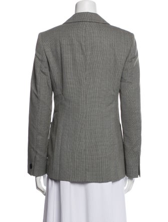Max Mara Virgin Wool Plaid Print Blazer