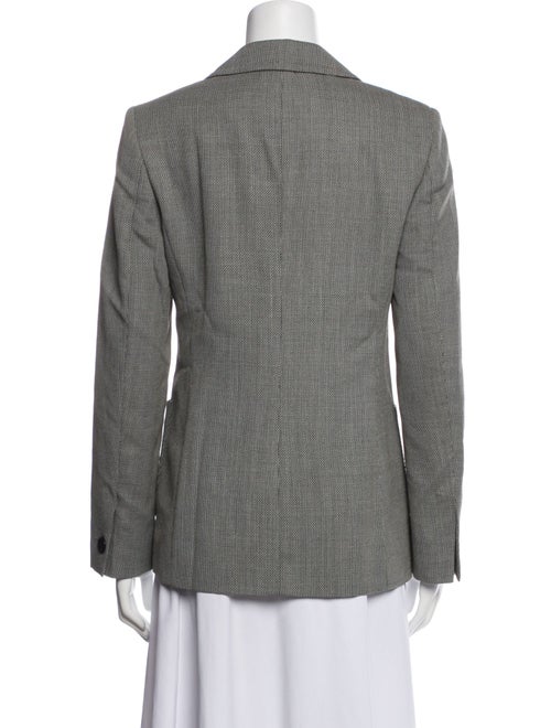 Max Mara Virgin Wool Plaid Print Blazer