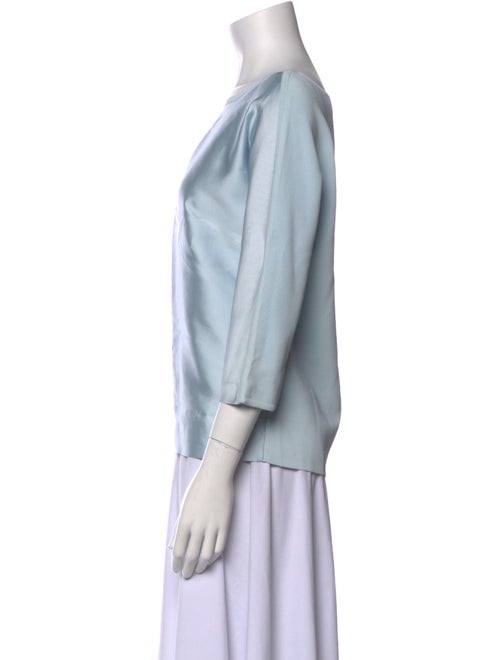 Max Mara Bateau Neckline Three-Quarter Sleeve Blouse