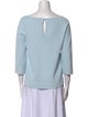 Max Mara Bateau Neckline Three-Quarter Sleeve Blouse