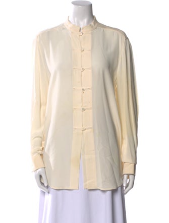 Max Mara Silk Mock Neck Tunic