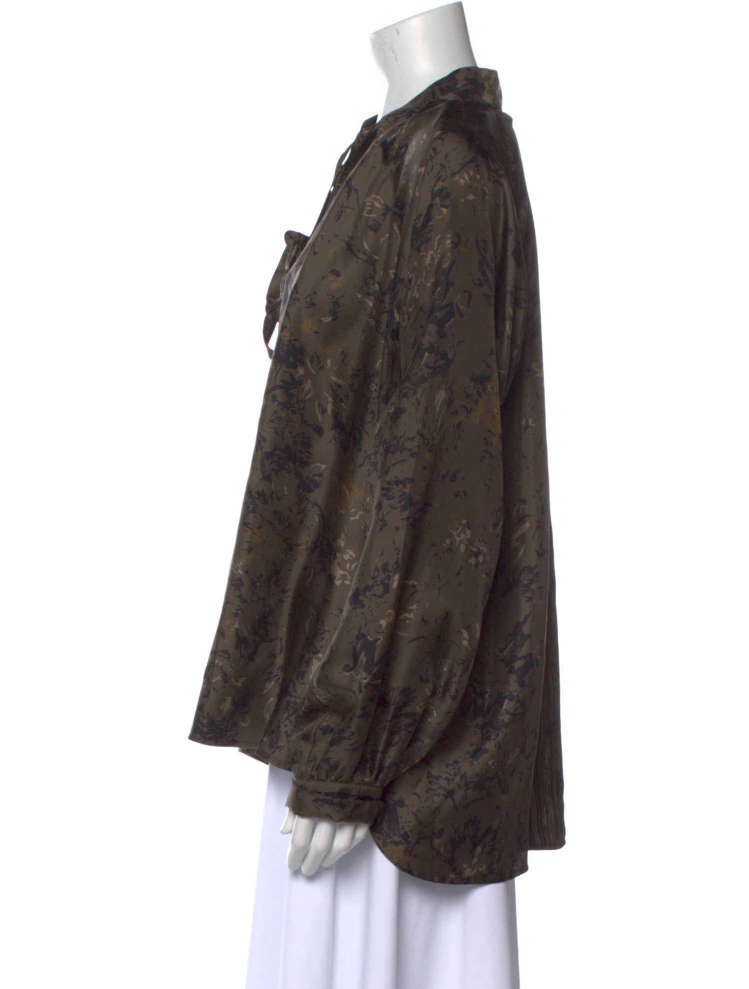 Max Mara Printed V-Neck Blouse