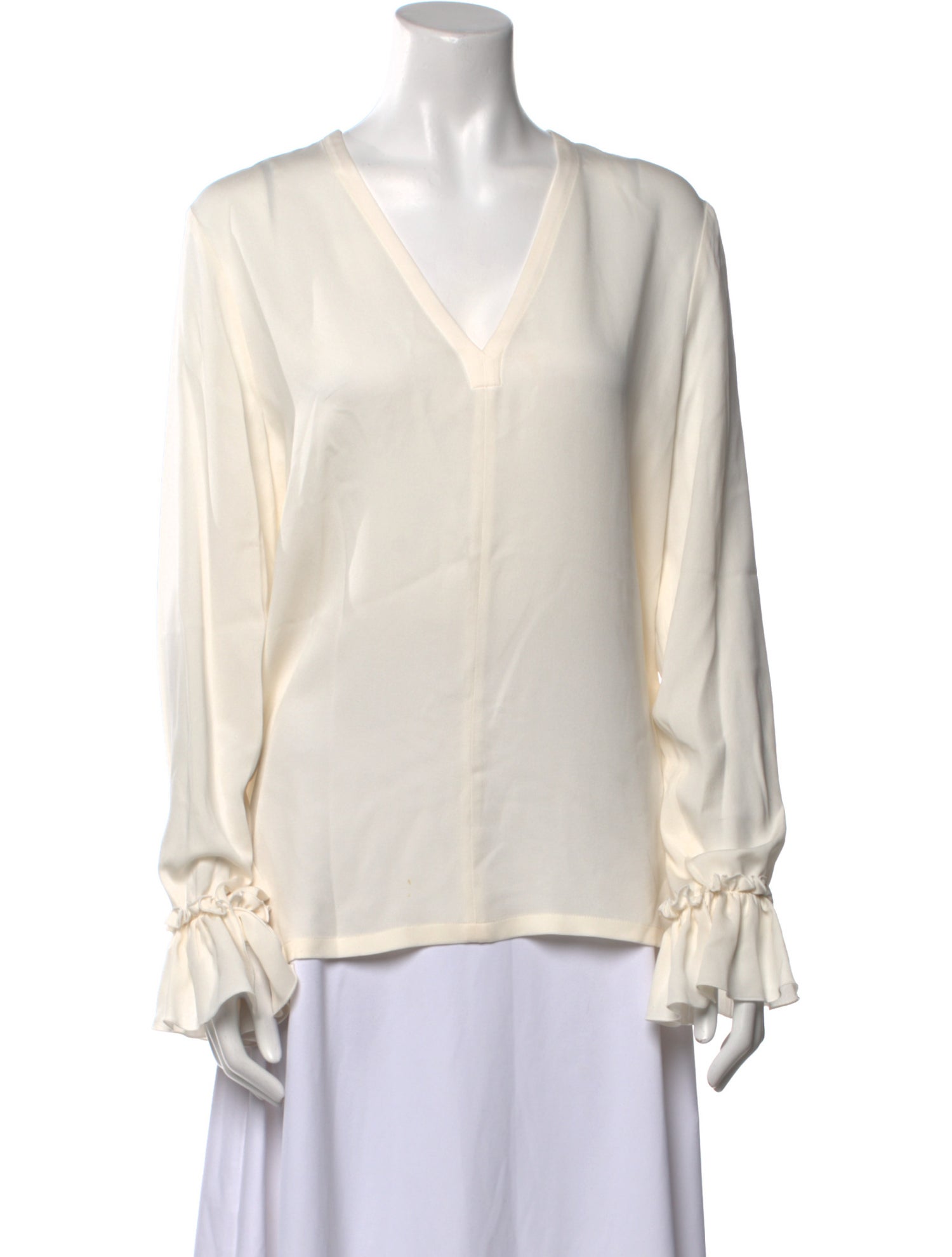 Max Mara V-Neck Long Sleeve Blouse
