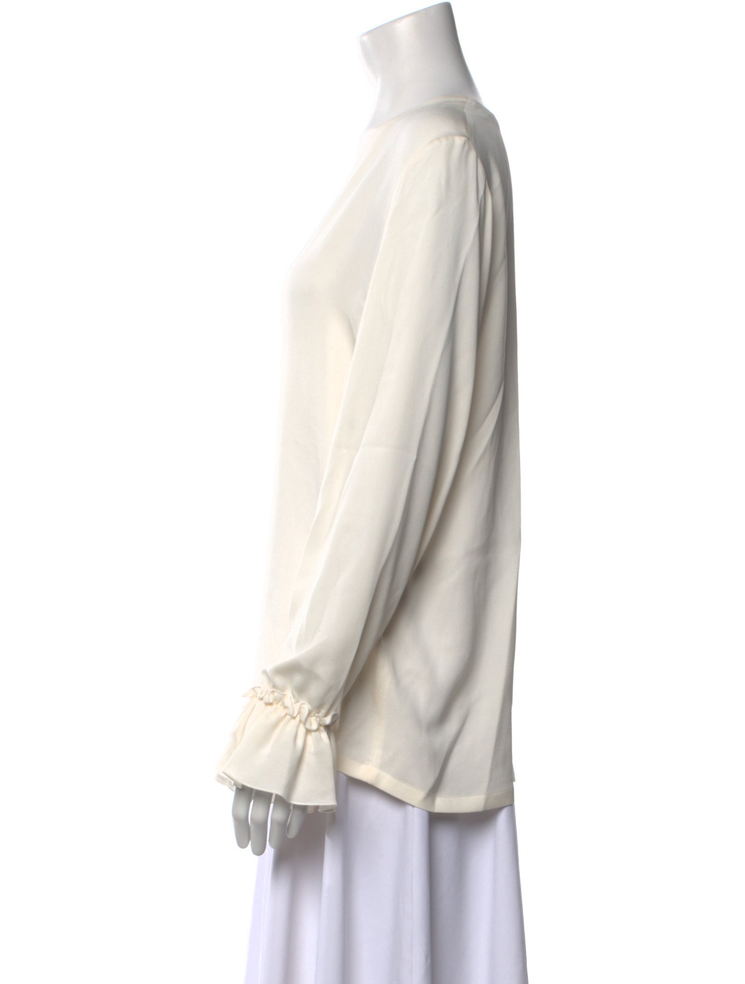 Max Mara V-Neck Long Sleeve Blouse