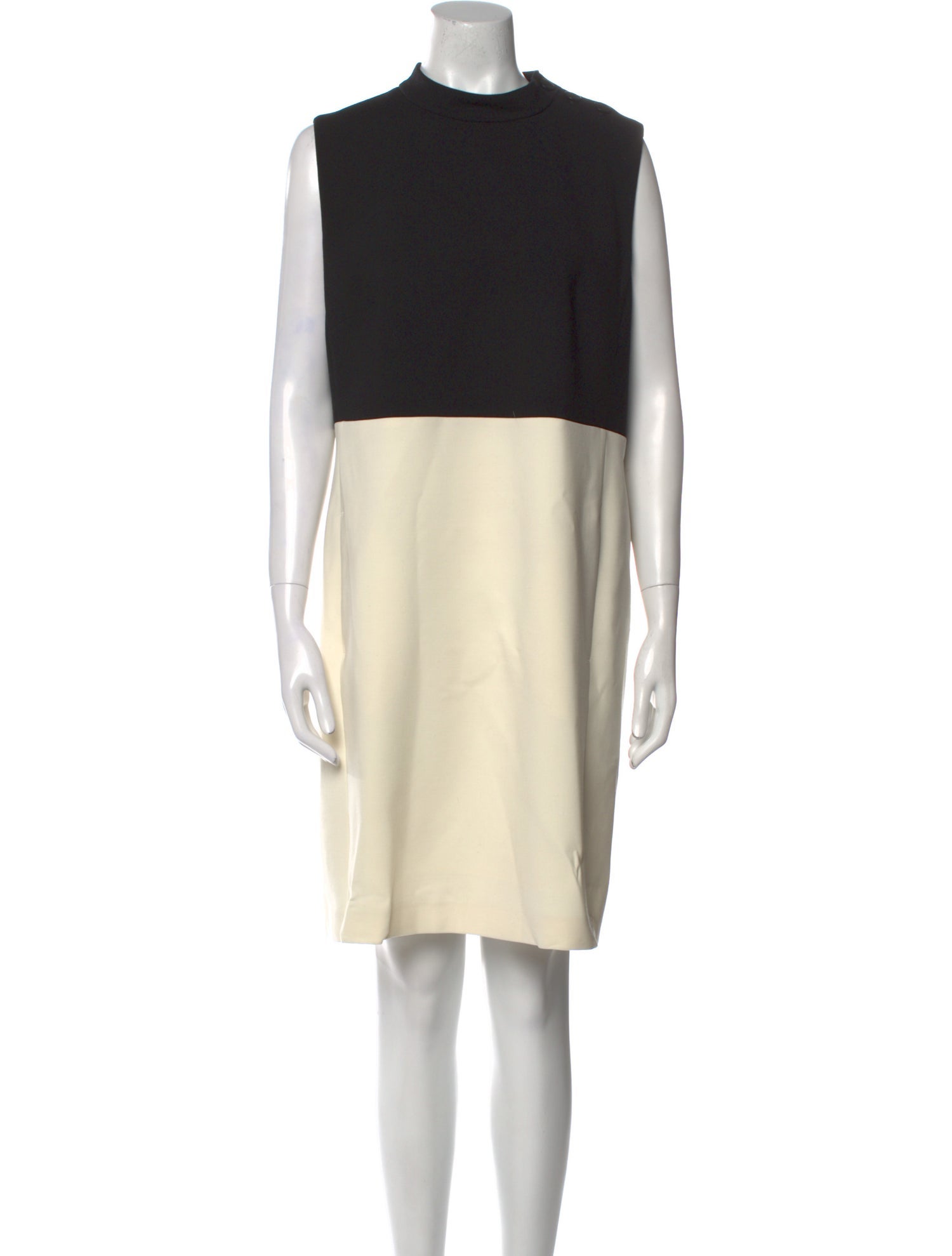 Max Mara Mock Neck Knee-Length Dress