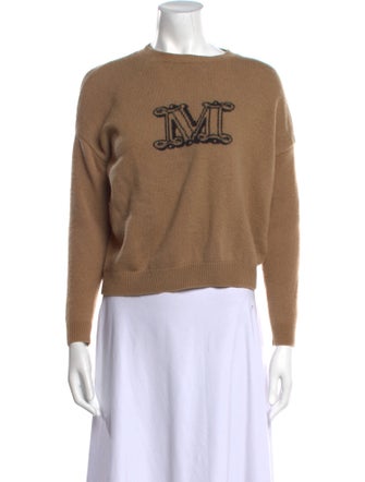 Max Mara Graphic Print Mock Neck Sweater