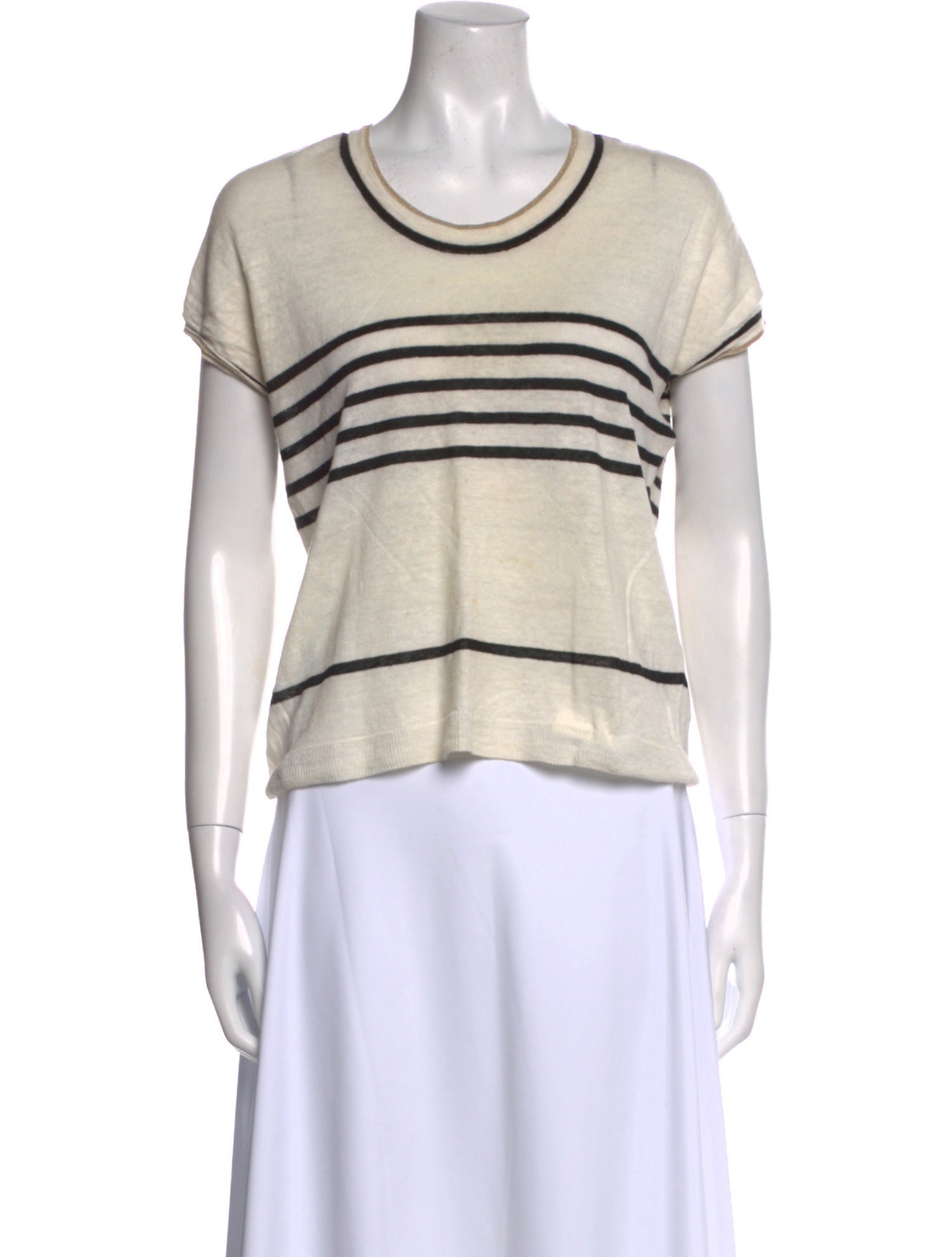 Max Mara Linen Striped T-Shirt