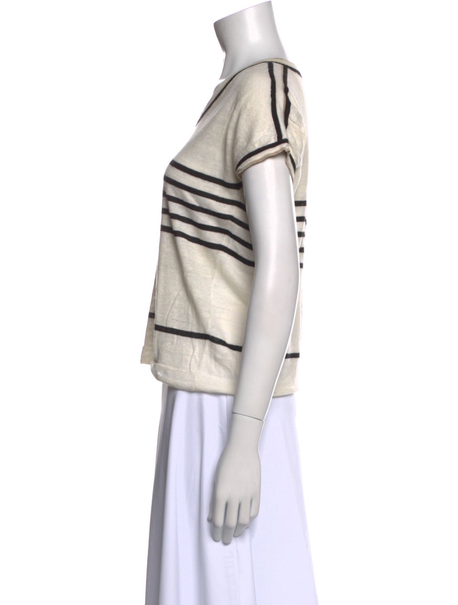 Max Mara Linen Striped T-Shirt