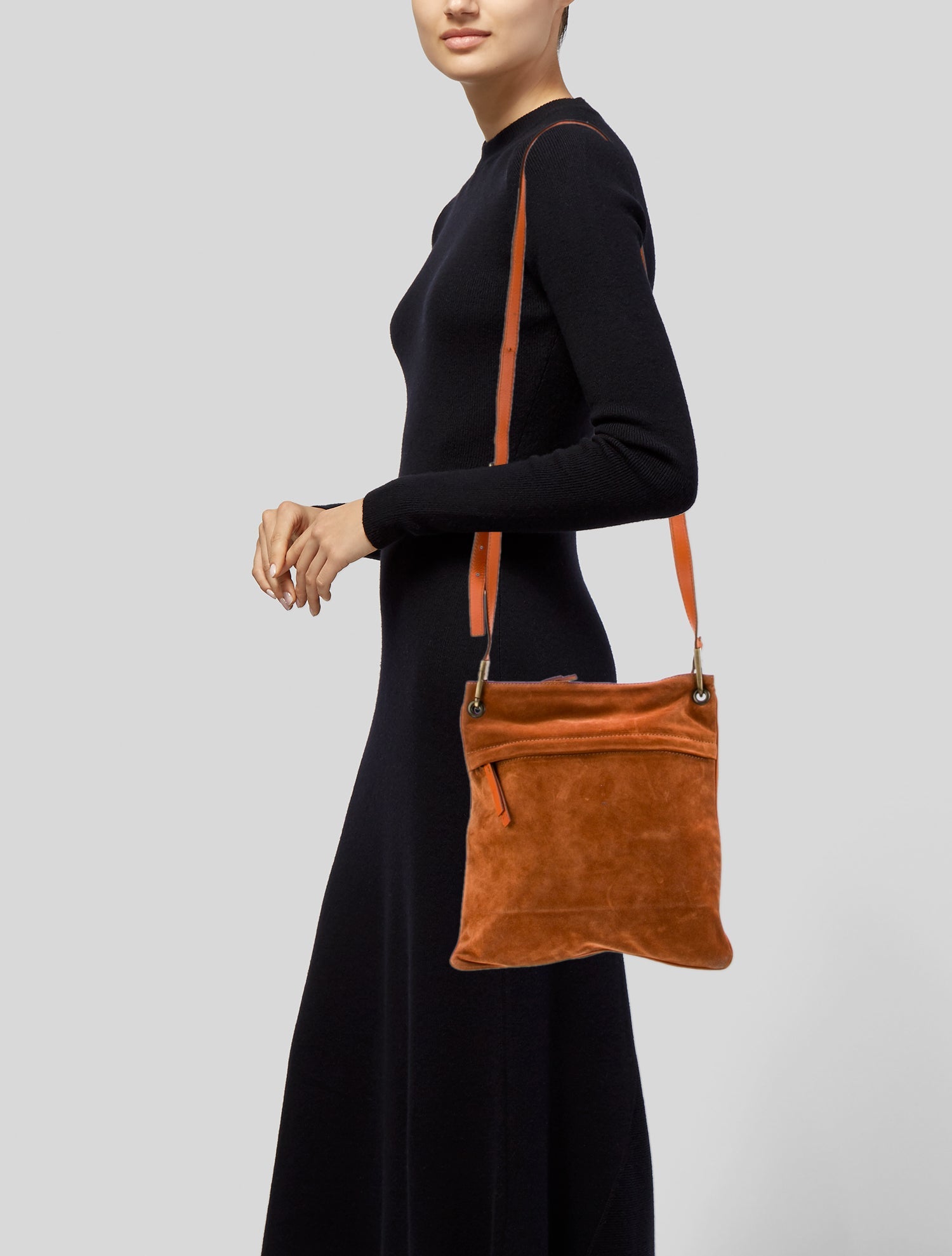 Max Mara Suede Crossbody Bag