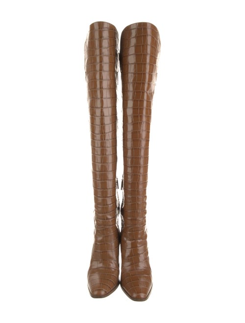 Max Mara Embossed Leather Boots
