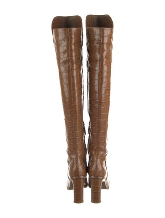 Max Mara Embossed Leather Boots