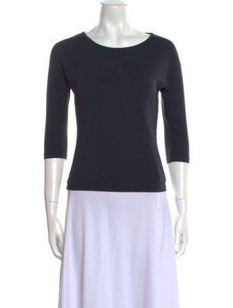 Max Mara Bateau Neckline Three-Quarter Sleeve T-Shirt