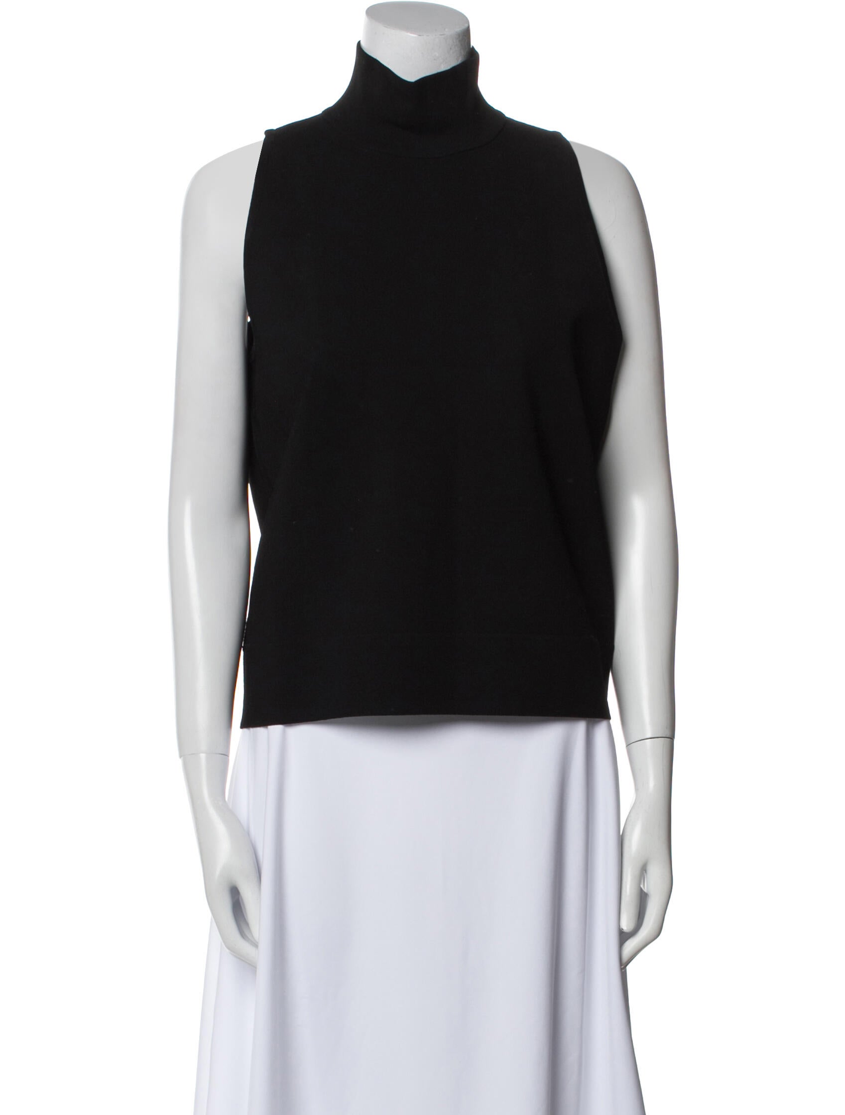 Max Mara Turtleneck Sleeveless Top