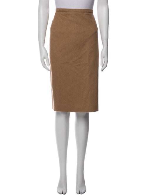 Max Mara Camel Hair Knee-Length Skirt