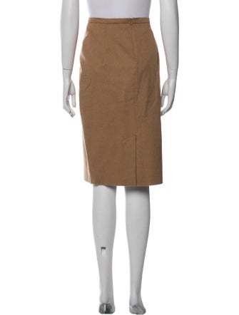 Max Mara Camel Hair Knee-Length Skirt