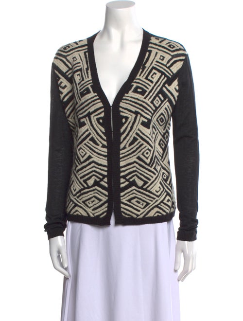 Max Mara Printed V-Neck Sweater