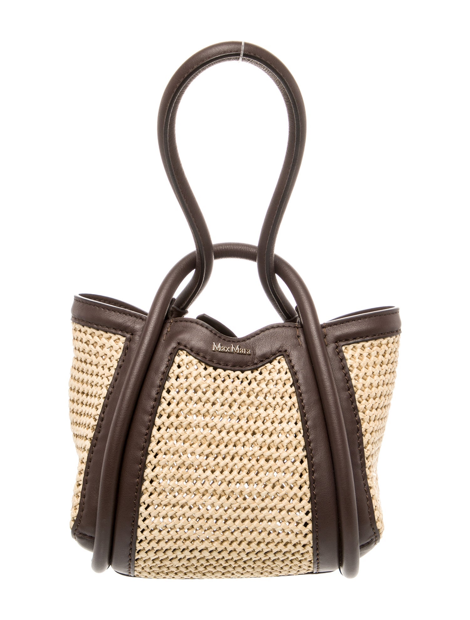 Max Mara Raffia Top Handle Bag w/ Tags