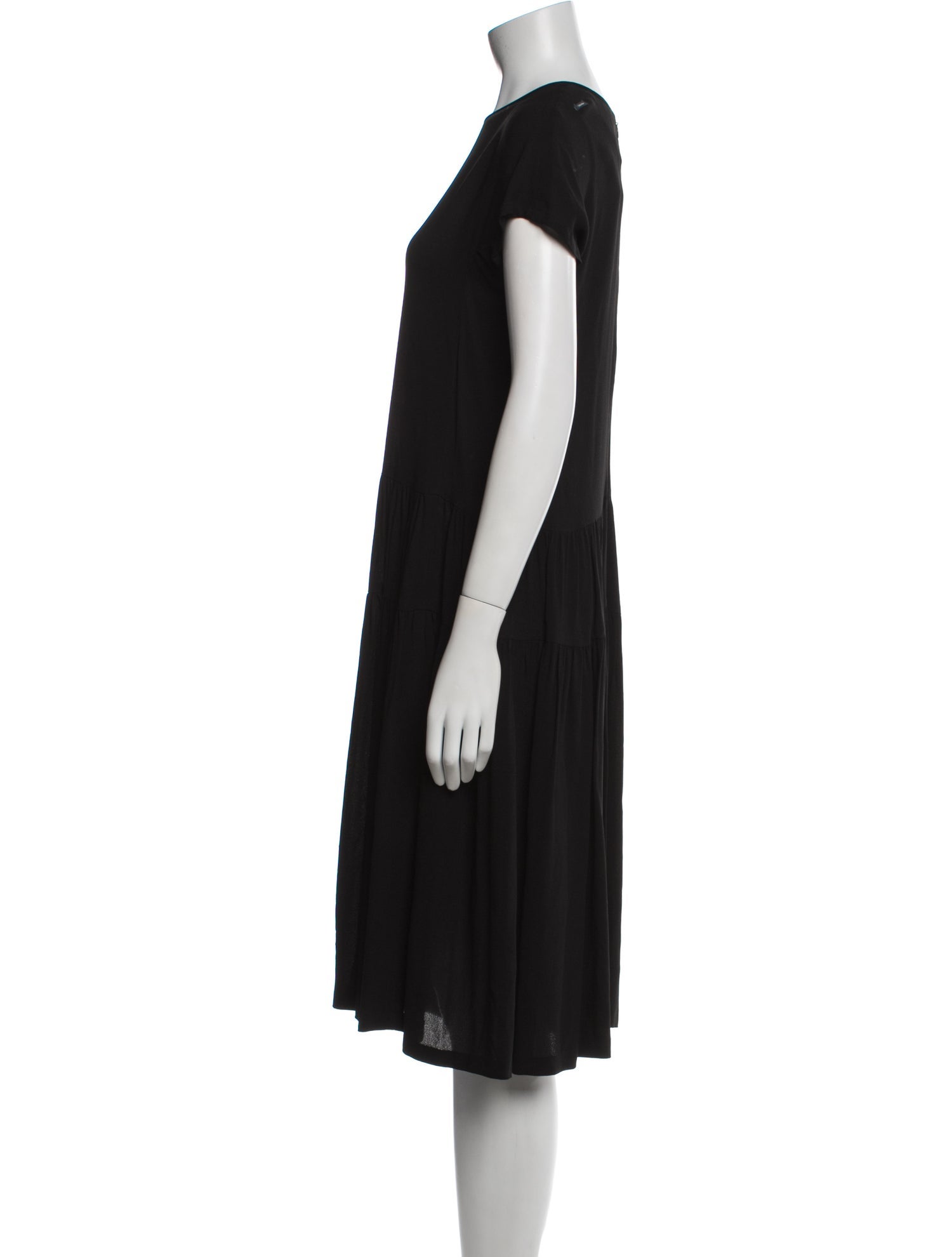 Max Mara Crew Neck Midi Length Dress